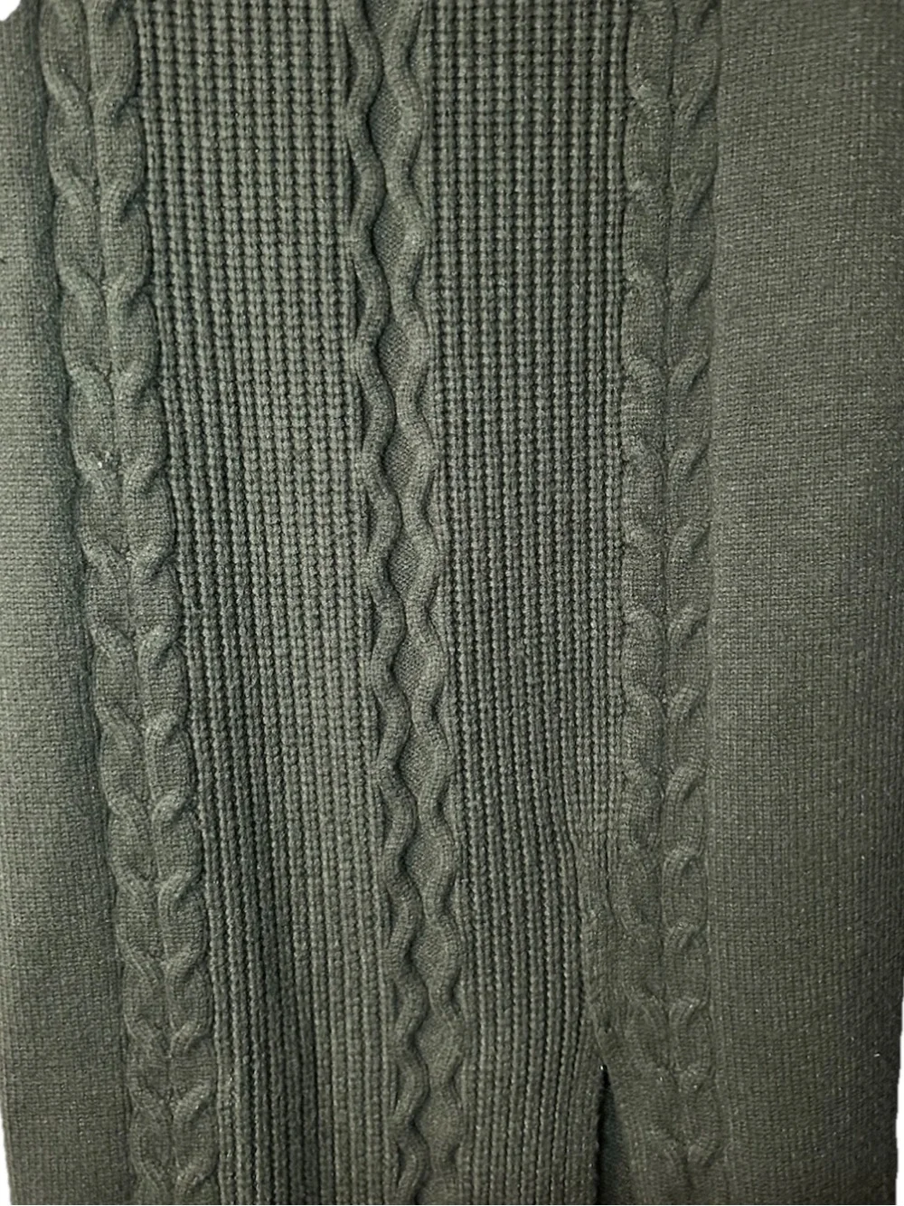 Calvin Klein Jeans Cable Knit Midi Skirt Olive Green Size Small